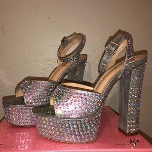 IRIDESCENT CRYSTAL HEELS